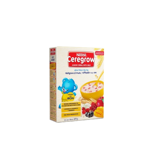 Nestle Ceregrow 5 Fruits Junior Cereal With Milk 5+Y